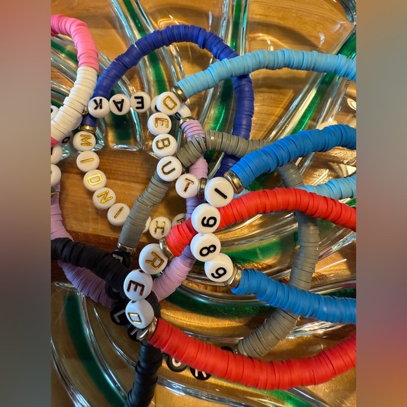 Taylor Swift Colorful Beaded Bracelets, set of 12 - Picture 3 of 5